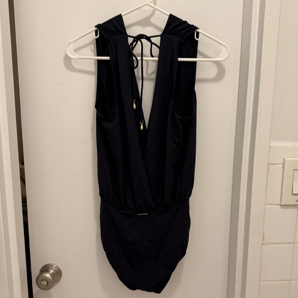 BCBG black plunge swimsuit (new with tags) - Picture 2 of 4
